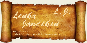 Lenka Jančikin vizit kartica
